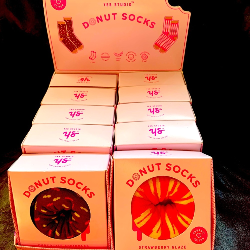 12 Donut Socks with Display